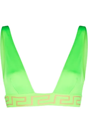 VERSACE Greca triangle bikini top