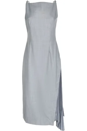 Rokh Side-pleats midi dress