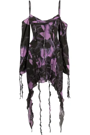 MISBHV Floral-print chiffon minidress