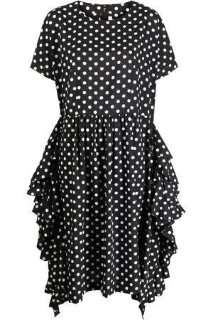 Comme des Garçons Polka-dot print ruffle-detailing dress