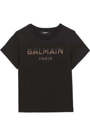 Balmain Rhinestone-embellished logo T-shirt