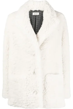 Zadig & Voltaire Double-breasted faux shearling coat