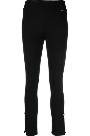 Liu Jo Logo-plaque side-slit leggings