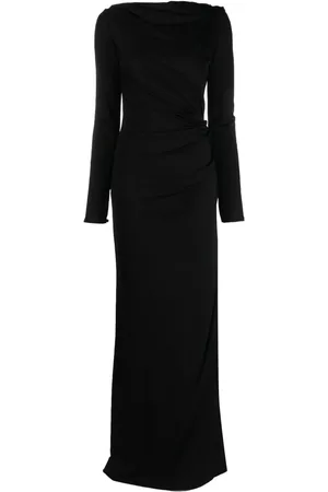 DEL CORE Gathered long-sleeve gown