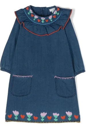 Stella McCartney Motif-embroidered denim dress