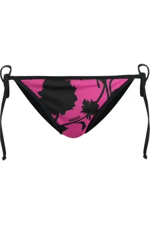 VERSACE Palm tree-print bikini bottoms