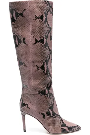 PARIS TEXAS 90mm crocodile-embossed boots