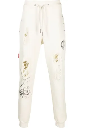 John Richmond Olion distressed track pant