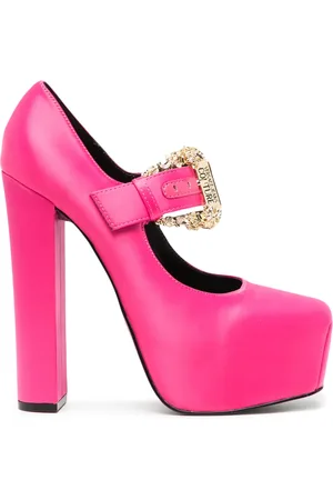 VERSACE Hurley 150mm satin platform pumps