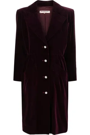 Saint Laurent Single-breasted velvet coat