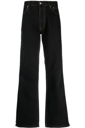 Gauchere Wide-leg zipped jeans