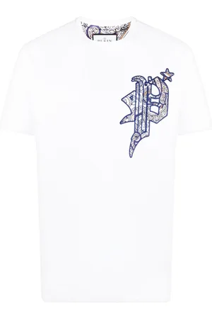 Philipp Plein SS Chrome round-neck T-shirt - Farfetch