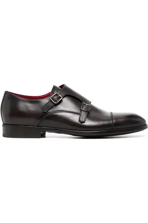 Neil Barrett Buckle-detail leather monk shoes