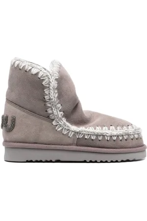 Mou Logo-appliqu?? suede ankle boots