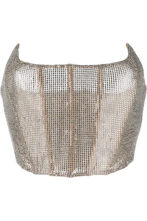 GIUSEPPE DI MORABITO Rhinestone-embellished strapless top