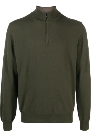 corneliani High-neck ribbed-trim jumper