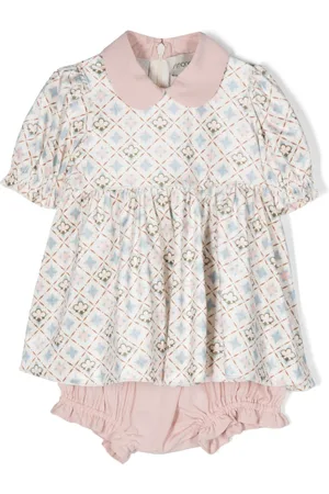 Simonetta Graphic-print short-sleeve dress set