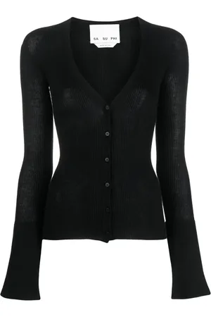 Sa Su Phi V-neck ribbed cashmere-blend cardigan