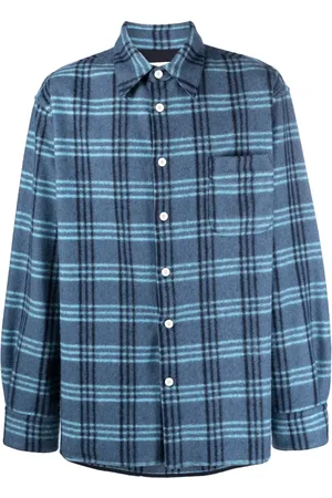 Marni Check-pattern felted-finish shirt