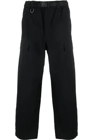 Y-3 Belted-waist wide-leg trousers