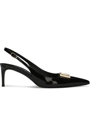 Dolce & Gabbana 60mm logo-plaque slingback pumps