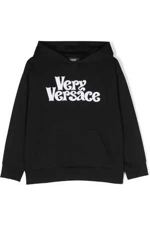VERSACE Logo-print cotton hoodie