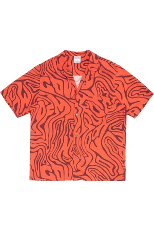 MARCELO BURLON Abstract-print short-sleeve shirt