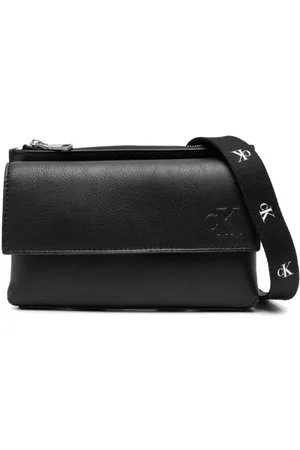 Calvin Klein Fold Over Shoulder Bag Ck Black, Crossbody Bag