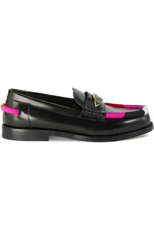 Puccini Logo-plaque leather loafers