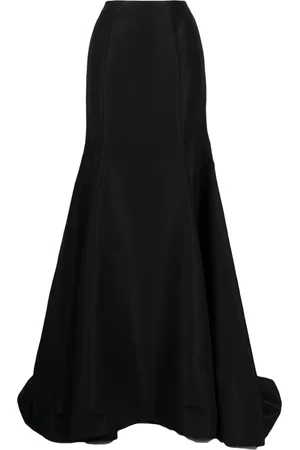 Oscar de la Renta High-waisted trumpet silk skirt