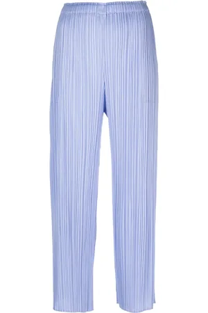 PLEATS PLEASE ISSEY MIYAKE High-waisted plissé cropped trousers