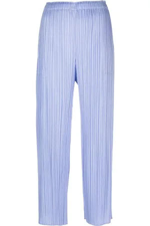 PLEATS PLEASE ISSEY MIYAKE High-waisted plissé cropped trousers