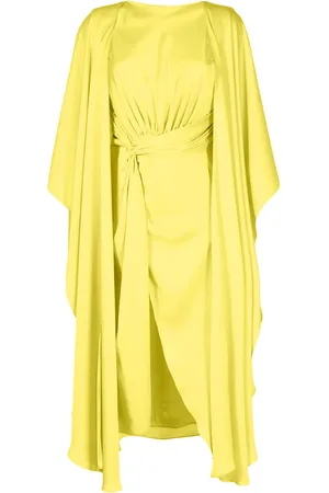 ISABEL SANCHIS Draped boat-neck midi dress