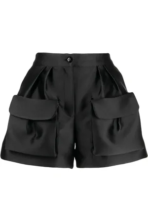 ISABEL SANCHIS 3D-pockets satin mini shorts