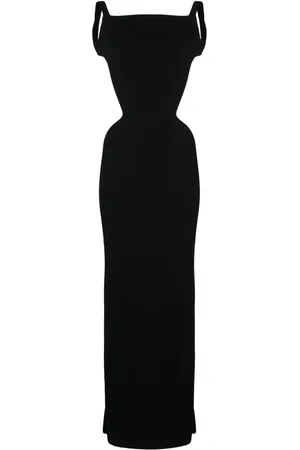 ISABEL SANCHIS Square-neck open-back dress