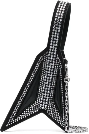 Karl Lagerfeld K/Guitar leather clutch bag, Black