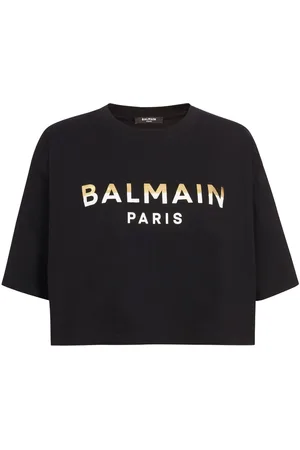Balmain Logo-print cropped T-shirt