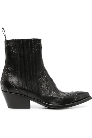 SARTORE 50mm stud-detailing leather boots