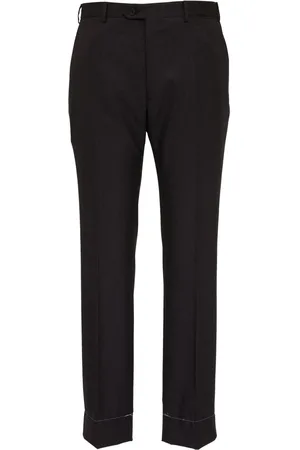 BRIONI Straight-leg tailored wool trousers