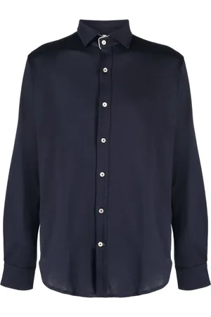 ELEVENTY Contrasting-trim cotton shirt