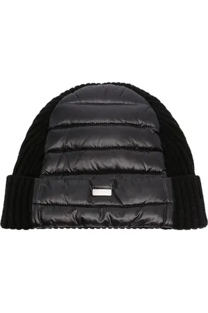 HERNO Quilted knitted panelled beanie