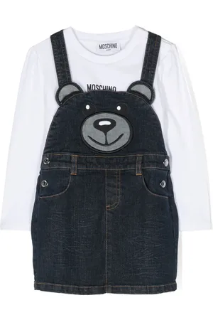 Moschino Teddy Bear dungarees skirt set