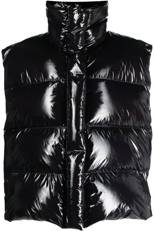 Msgm Glossy padded zip-up gilet