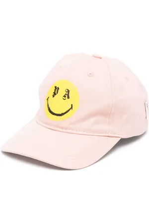 Palm Angels Smiley face-print cotton cap