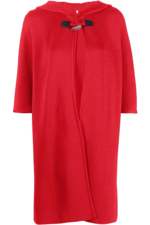 CHARLOTT Toggle-fastening short-sleeve wool coat
