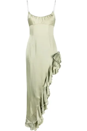Alessandra Rich Ruffle-detail silk dress