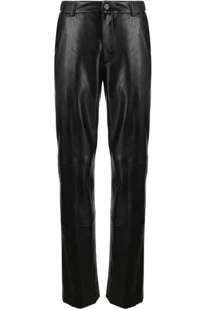 There Was One Tailored faux-leather trousers