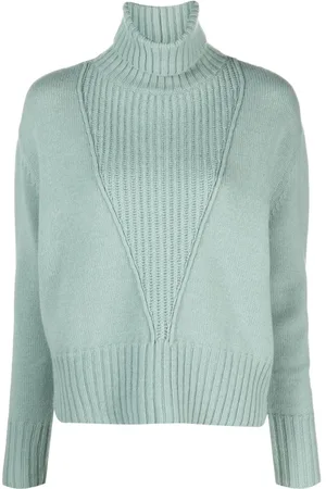 LORENA ANTONIAZZI Roll-neck ribbed-knit jumper