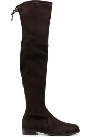 Stuart Weitzman Lowland 30mm tie-fastening suede boots