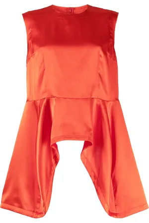 Comme des Garçons Asymmetric-hem satin top